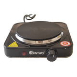 Fogão Cooktop Elétrico Portátil 01 Bocas 1000w 220v Century Cor Preto