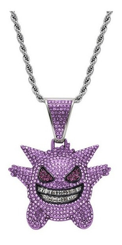 Cadena C/ Dije Gengar Poke Chain Bling Rap Trap Hip Hop