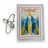 Medalla Virgen Milagrosa Con Cadena + Novena