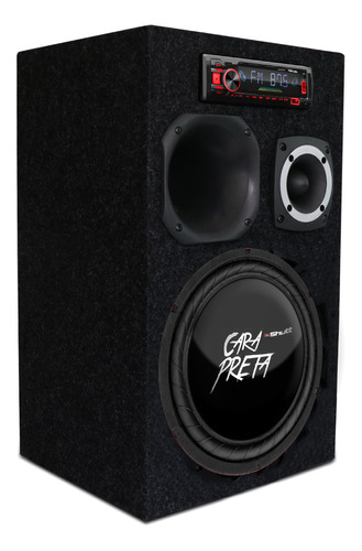 Caixa Trio Loja Comércio Bar + Mp3 12  Subwoofer Shutt 400w