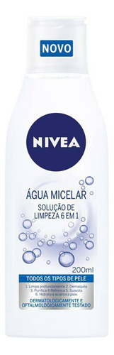 Nivea Água Micelar 200ml Solução De Limpeza 6 Em 1