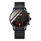 Reloj Hombre Acero Inoxidable Cronógrafo Real Fluorecente Bs