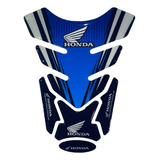 Sticker Cubre Tanque Moto Tankpad Silicon Honda Azul Racing