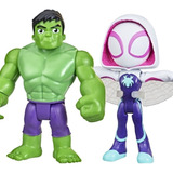 Kit Boneco Ghost Spider E Hulk Amazing Friends Hasbro