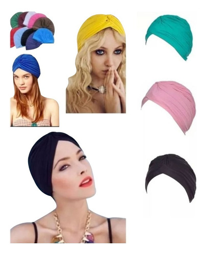 Kit 10 Turbante Touca Feminino Elegante Moda Atacado 