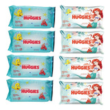 Pack X8 Toallitas Húmedas Huggies Disney Sirenita X 80 Unid