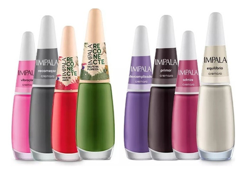 Kit 20 Esmaltes Impala Manicure Profissional Atacado