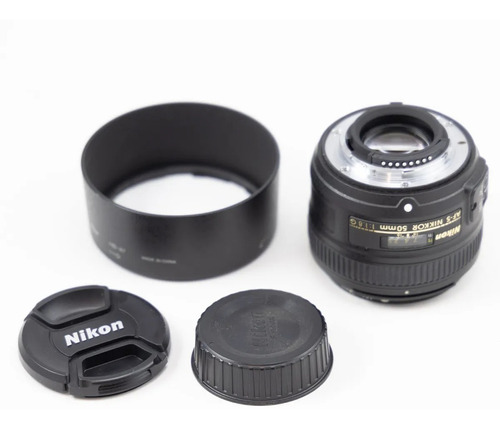 Lente Nikon Af-s Nikkor 50mm F/1.8g Autofoco + Lenshood