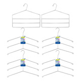 4 Cabides Triplos Para Camisa 2 Cabides Triplos De Calças