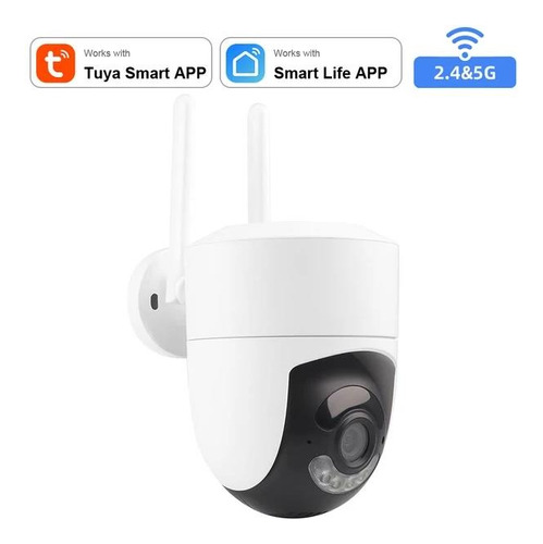 Câmera 4mp Ptz 360 Wifi Tuya Smartlife Ip66, Noturna, Alarme