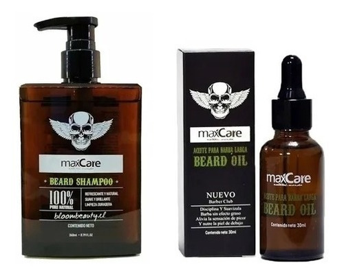 Shampoo De Barba + Aceite De Barba , Barberia Maxcare