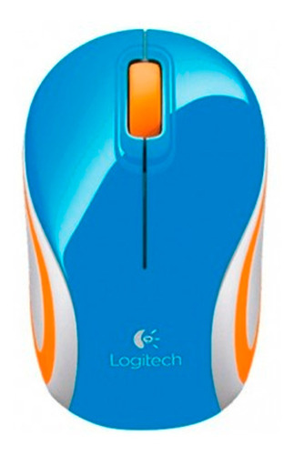Mouse Inalambrico Logitech M187 Mini Azul-naranja Fact A-b