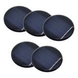 5 Mini Placa Célula Solar Fotovoltaica Redonda 2v 35ma 36mm