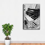 Cuadro De Piano Para Escuela De Música, Estudio. 56x86cm.