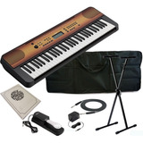 Kit De Teclado Yamaha Psr-e360 Atril Estuche Pedal Cable Y +