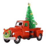 Decoração De Natal De Caminhão Vermelho Vintage H De 6,7 Pol