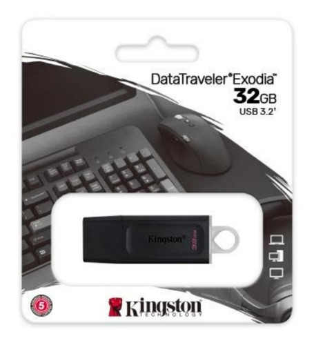 Pendrive Kingston Datatraveler Exodia Dtx/32 32gb 3.2 Negro