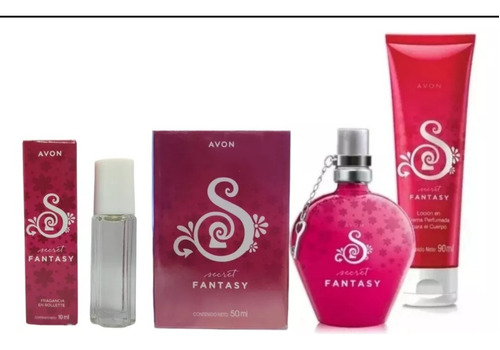 Perfume Dama Secret Fantasy Set Floral Frutal Regalo Avon