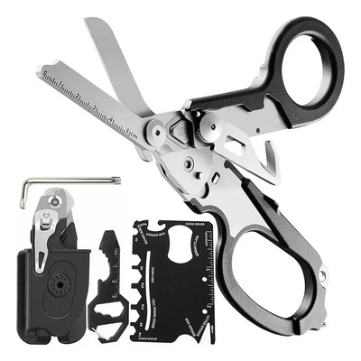 Dayuzhishop 6en1 Tijera Profesionales De Emergencia De Rescate+3 Primeros Auxilios, Aire Libre, Tijeras, Tijeras Plegables Sacacorchos | Envío gratis