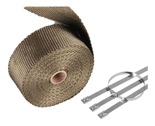 Fita Termotape Titanium  Manta Térmica Escapamento 10m 8zip