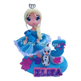 Cake Topper Elsa Ana Frozen 2 Olaf Pastel Vela Pasta Frances