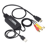 Convertidor De Rca A Hdmi Para Pc,xbox,tv,dvd Hembra A Macho