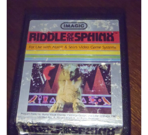 Riddle Of The Sphinx Cartucho Atari 2600 Funcionando
