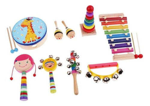 Crianças Instrumentos Musicais Brinquedos Menina-9 Pcs-1 A