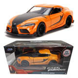 Auto Miniatura Toyota Supra 1:32 De Fast & Furious, Color Naranja