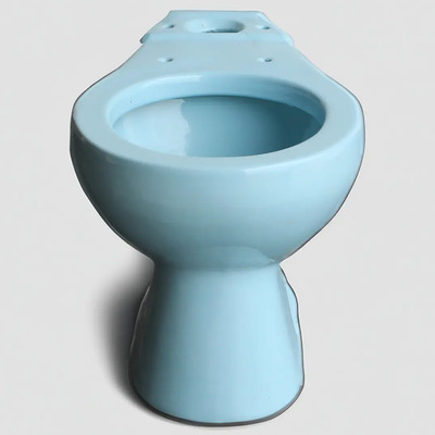 Taza Sanitario Wc Inodoro Redonda Cerámica Azul Cielo | Meses sin interés