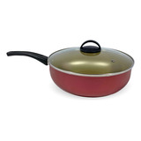 Frigideira Wok Antiaderente Nº 30 Cereja C/ Bege