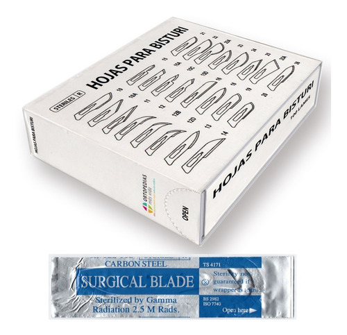 Hoja De Bisturí Surgical Blades  100u- Amamedical