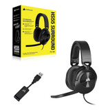 Corsair Audífonos Gamer Hs55 Surround 7.1 Alámbrico 1.8m Neg