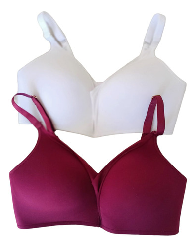 Pack 2 Sostenes Marca Leonisa Talla 34b Brasier Blanco Vino