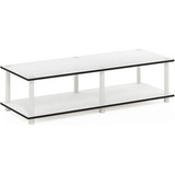 Furinno Just No Tools - Soporte De Tv Ancho, Color Blanco