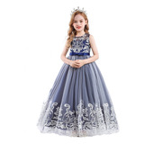 Vestido De Princesa Elegante Con Lentejuelas Para Niña 0