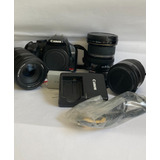 Camara Profesional Canon Eos 450d Rebel Xsi Con 3 Lentes 