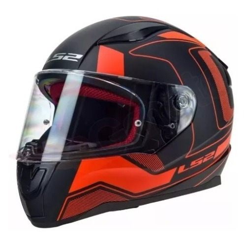 Casco Ls2 Talle  M Carrera  Matt Black Red Centro Motos 