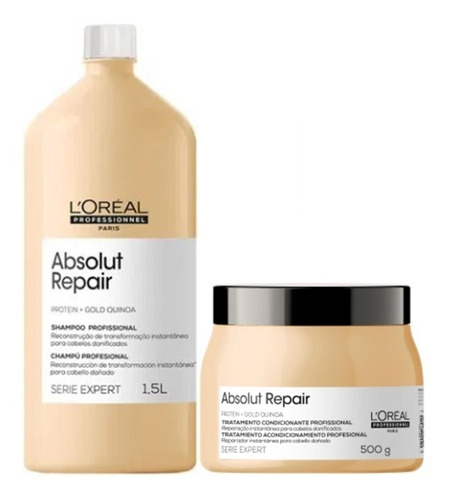 Kit Absolut Repair Quinoa Shampoo 1,5l + Máscara 500g Normal