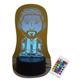 Lampara 3d Ilusion Messi Chibi Jugador Campeon Argentina Sc