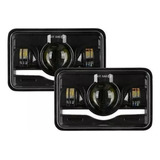 Par 4x6'' Rectangular Led H4 Faros Ojos Demonio Hi/lo Beam