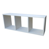 Nicho Triplo Branco Fosco - Mdf - 80cm(l)x30cm(a)x20cm(p)