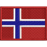 Patch Bordado Bandeira País Noruega Colete Jaqueta Moto