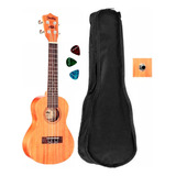 Kit Ukulele Concert Shelby Elétrico Su23m Capa + Brinde