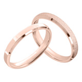 Alianças Casamento 3mm Banhada Ouro Rose 18k Brindes (795)