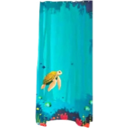 Cortina Box De Banheiro Pvc Grossa 1.80 X 1.98m Fundo Do Mar