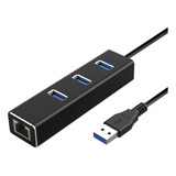 Hub Usb 3.0 De 3 Puertos - Adaptador Usb A Red 5gps