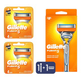 8 Cartuchos Gillette Fusion5 + Aparelho - Barbear Suave