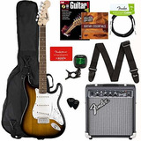 Fender Squier Stratocaster - Paquete Sunburst Con Amplificad