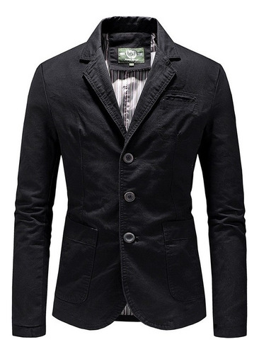 Chaqueta De Traje De Hombre 100% Algodón Liso